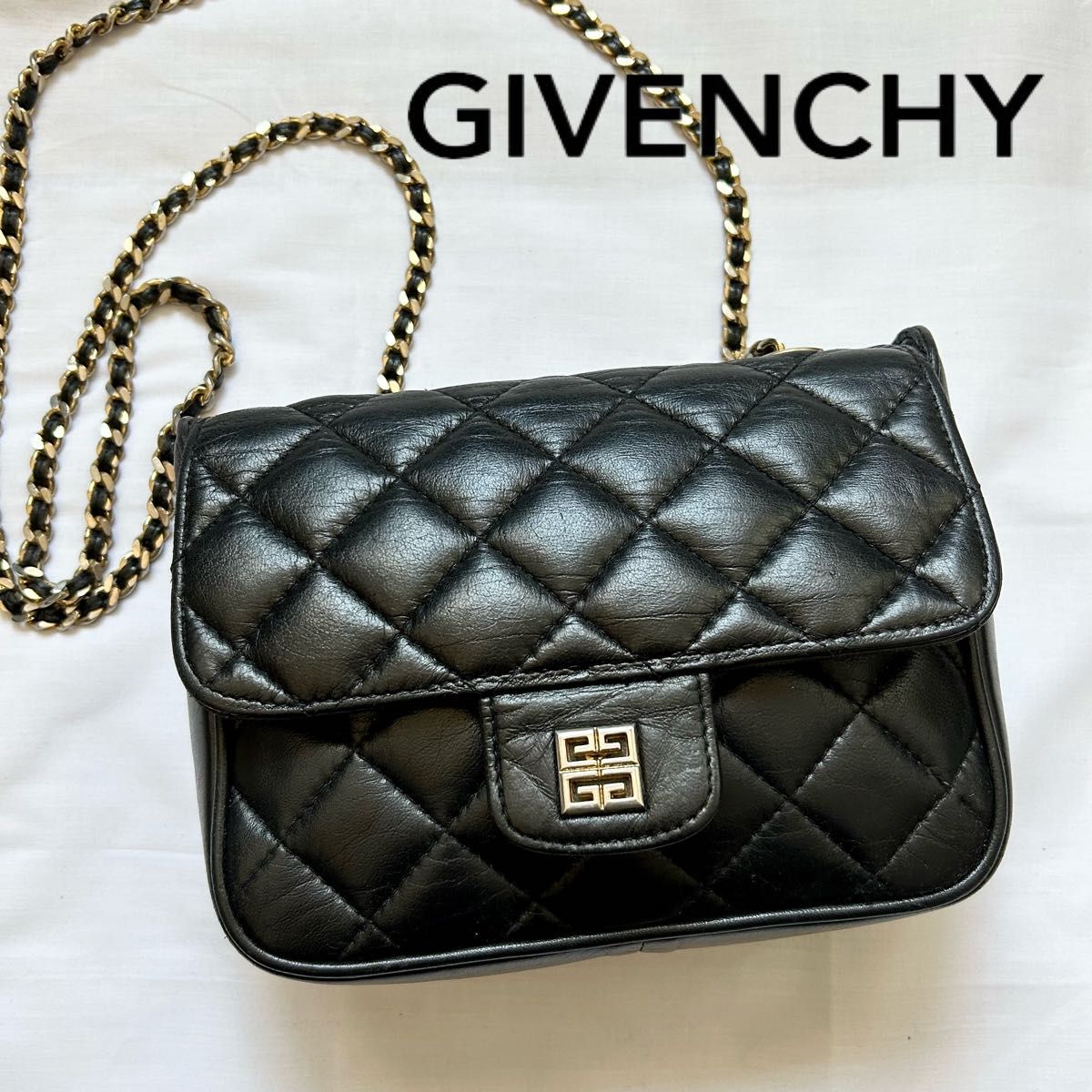 入手困難 GIVENCHY ショルダーバッグ レザー ブラック 入手困難 GIVENCHY ショルダーバッグ レザー ブラック