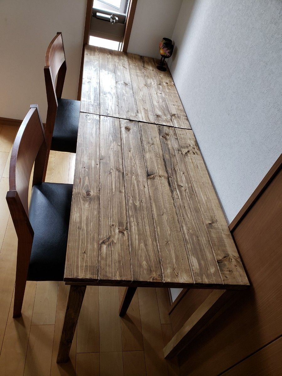 80×45アンティーク ダイニングテーブル 木目 無垢材 折り畳み式 80×45アンティーク ダイニングテーブル 木目 無垢材 折り畳み式