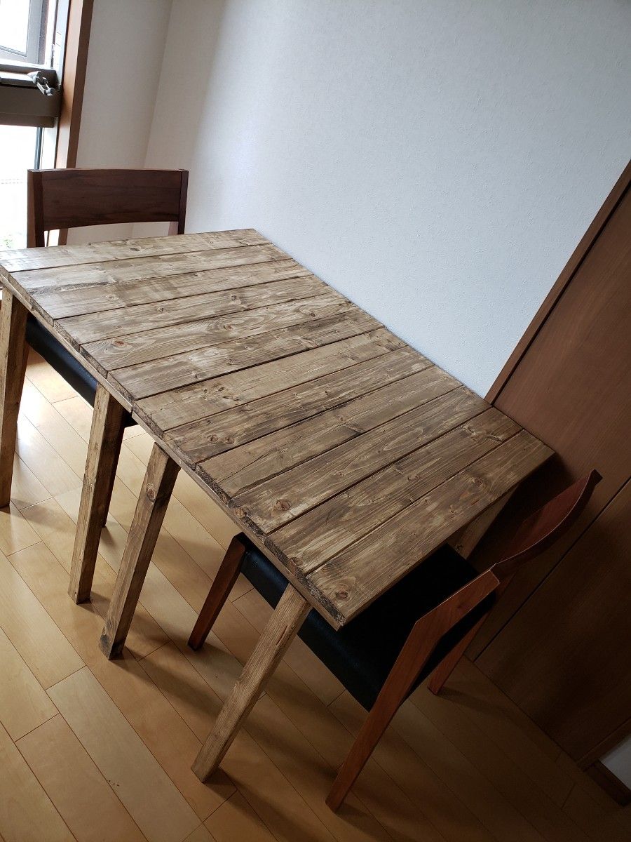 80×45アンティーク ダイニングテーブル 木目 無垢材 折り畳み式 80×45アンティーク ダイニングテーブル 木目 無垢材 折り畳み式