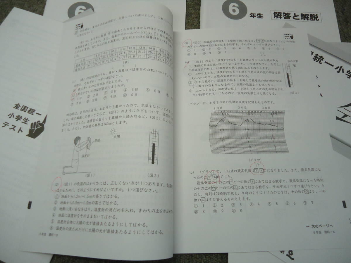 四谷大塚　全国統一小学生テスト　2回分　6年/小6　　2017年6月4日/2017年11月3日　国算理社_画像5