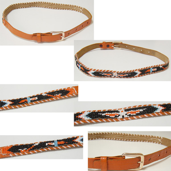  Vintage beads skinny belt 26 / 50s. rockabilly,FIFTIES, Thunderbird,HOPI,INDIAN, have zona,HOTROD,US, retro, antique 