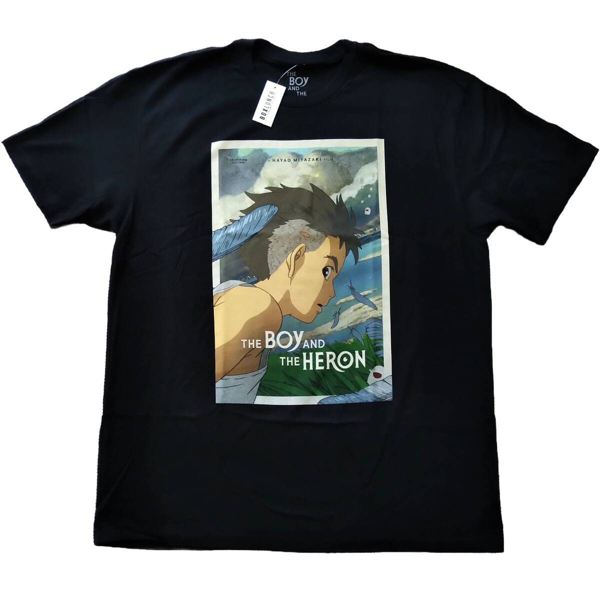 【君たちはどう〜Tシャツ】在庫確保済! 海外限定人気♪Ghibli 君たちはどう生きるか Tシャツ XLサイズ 黒 スタジオジブリ 映画