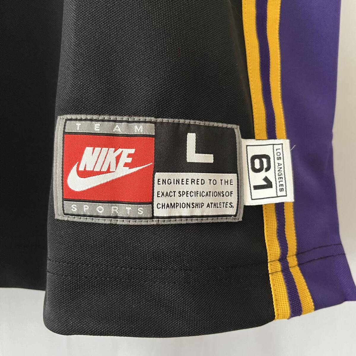 00s NIKE LOS ANGELS LAKERS メッシュ ウォームアップシャツ L 00s NIKE LOS ANGELS LAKERS メッシュ ウォームアップシャツ L