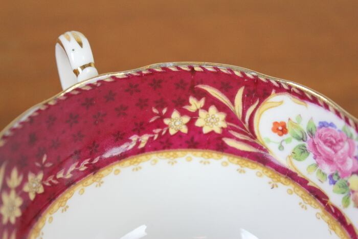  Paragon Duo cup & блюдце цветочный принт красный PARAGON Vintage Англия .178