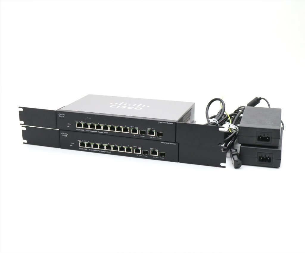 [2 шт. комплект ]CISCO SG300-10MP V02 10 порт 1000BASE-T установка L3 переключатель F/W VERSION 1.1.2.0la King держатель оборудован settled установка первый период . settled 