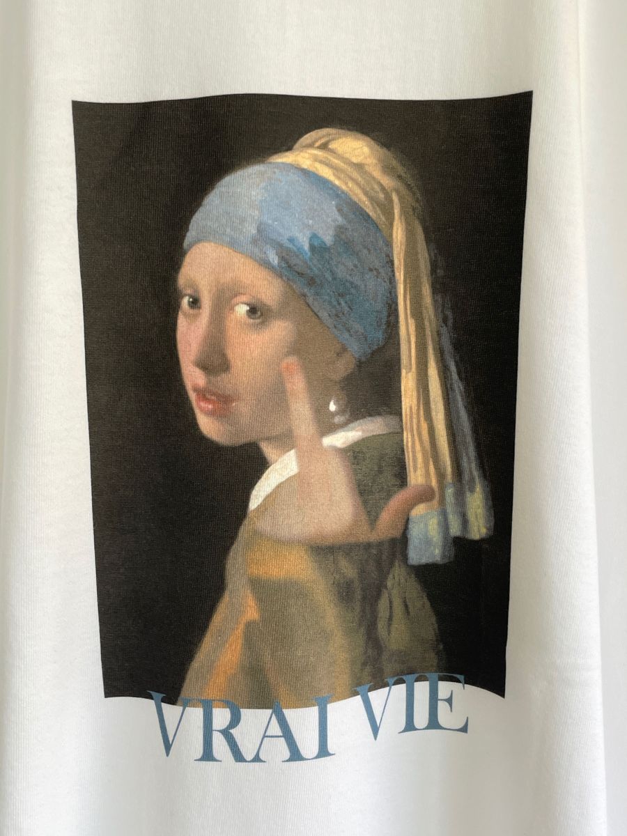 未使用品】アートTシャツ 絵画 真珠の耳飾りの少女|Yahoo 未使用品】アートTシャツ 絵画 真珠の耳飾りの少女|Yahoo