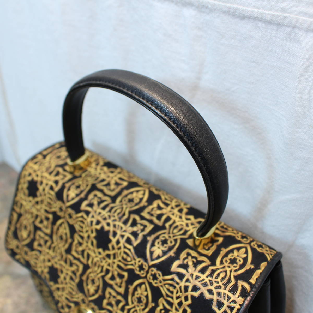 INDEN-YA GEOBESQU SERIES LEATHER HAND BAG/印傳屋ジオベスクシリーズレザーハンドバッグ