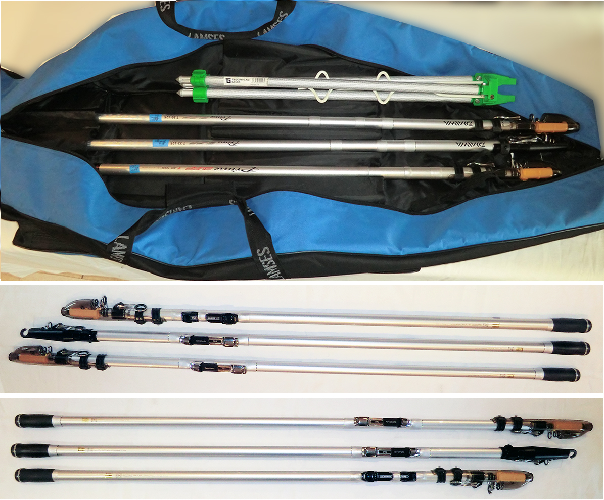 ダイワ DAIWA Prime SURF 3本 (T30-33 425-450) 極上-良品 バッグ、竿立て付属