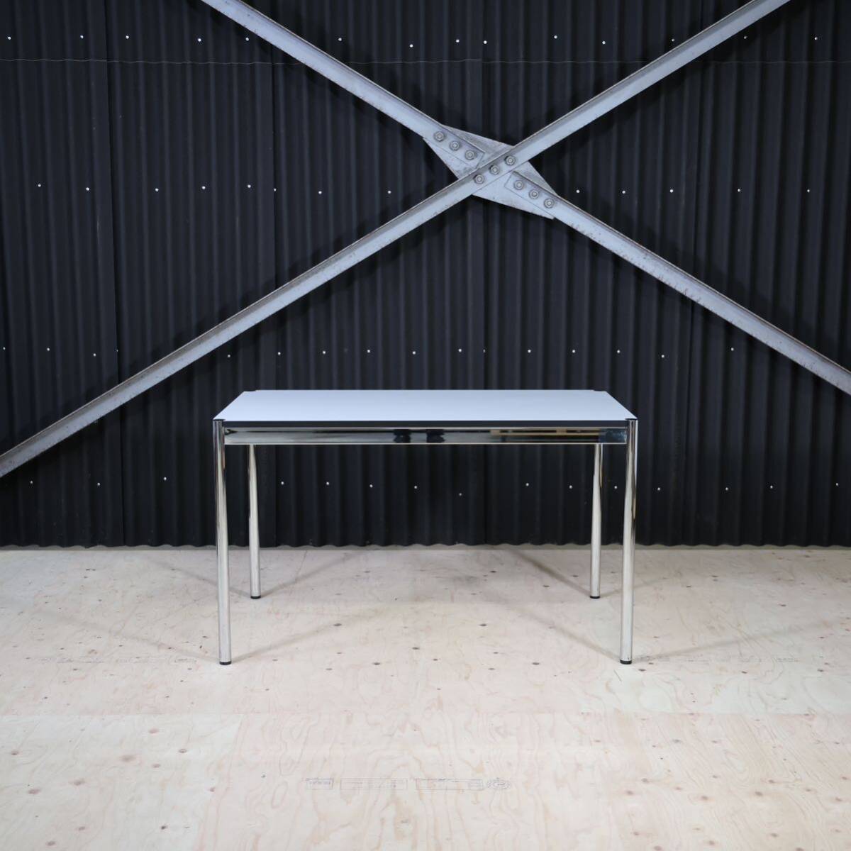 【美品】USMハラー テーブル オフィス ダイニング Table Desk ホワイトHaller 125cm