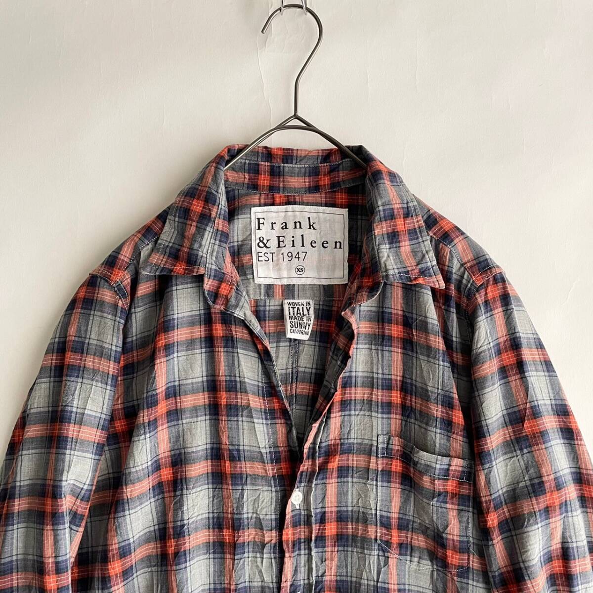 フランクアンドアイリーン BARRY シワ加工チェック シャツ USA製】 Frank&Eileen フランクアンドアイリーン チェックシャツ