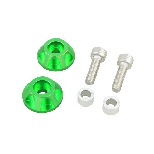 ZZR1100/ZZ-R1100(D) 用 アンダーカウルキャップホルダー ライムグリーン｜ポッシュフェイス/POSH_画像1