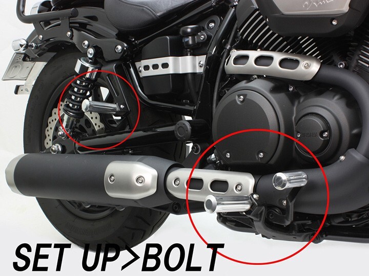 ドラッグスター1100/DS11(99-08)用 フットペグ(ビレットリア/ポリッシュ)｜ハリケーン_画像3