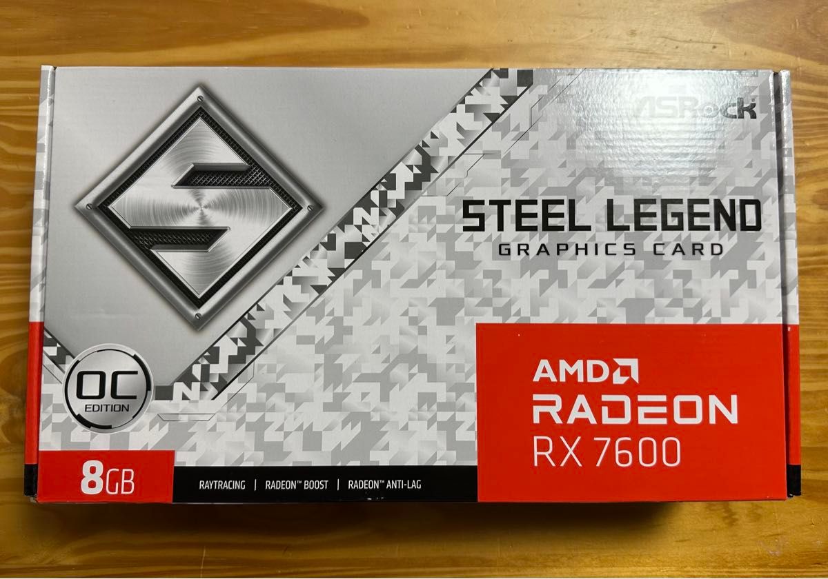 美品) ASRock Radeon RX 7600 Steel Legend 8GB OC (RX7600 SL 美品) ASRock Radeon RX 7600 Steel Legend 8GB OC (RX7600 SL