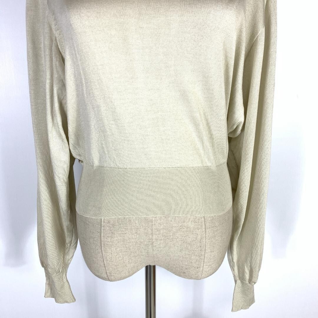 HERMES エルメス シルク カシミヤ混 ニット 長袖 Sサイズ エルメスシルクニット