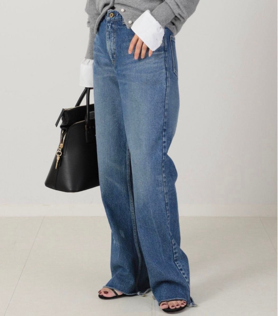 美品 38 【MADISONBLUE/マディソンブルー HEM CUT FLARE デニム 美品 38 【MADISONBLUE/マディソンブルー HEM CUT FLARE デニム