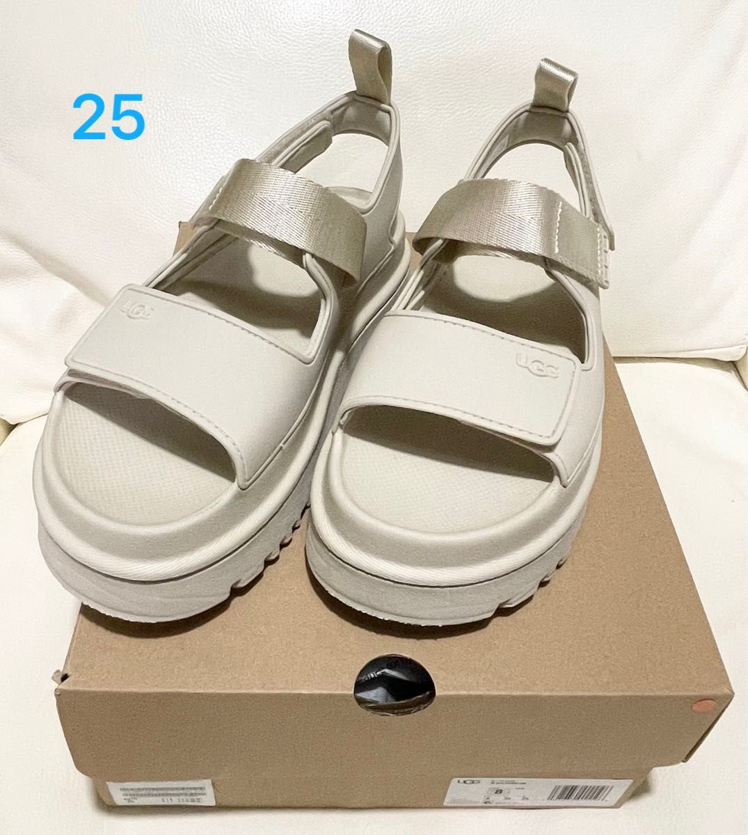 25cm 【UGG/アグ THE GOLDEN GLOW サンダル ホワイトB】ホワイト 25cm 【UGG/アグ THE GOLDEN GLOW サンダル ホワイトB】ホワイト