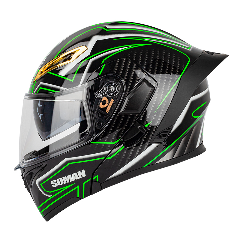  система шлем мотоцикл шлем full-face шлем открытый лицо шлем SOMAN-955 цвет :G размер :XL