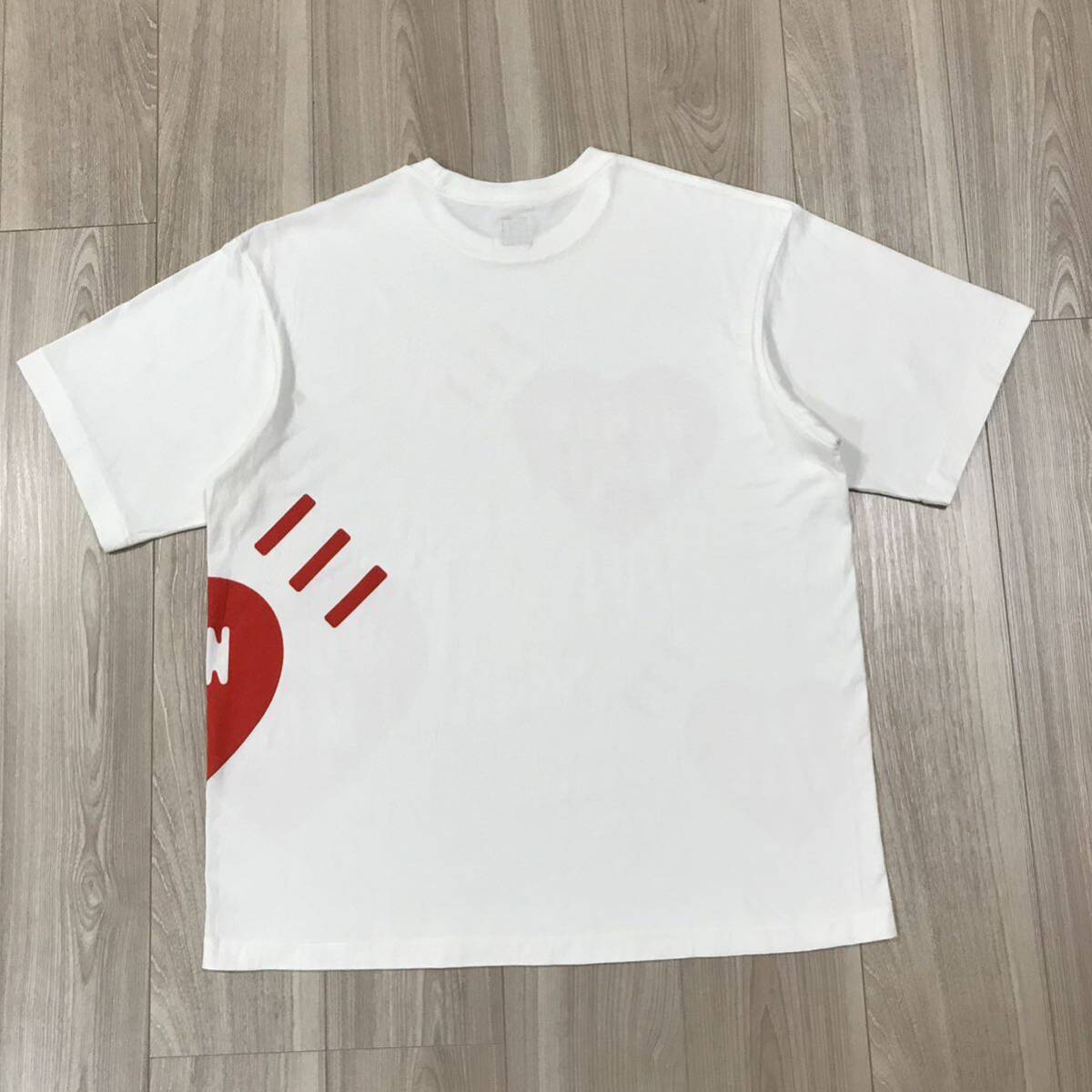 XL HUMAN MADE HEART GRAPHIC Tee BIG WHITE RED NIGO T-SHIRT XL HUMAN MADE HEART GRAPHIC Tee BIG WHITE RED NIGO T-SHIRT