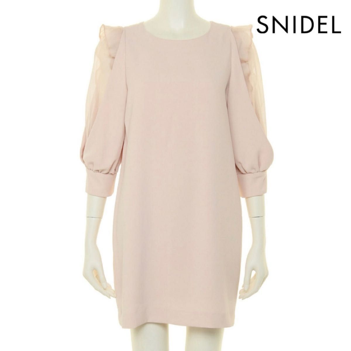SNIDEL(スナイデル) ダブルオーガンショルダーワンピース ピンク SNIDEL(スナイデル) ダブルオーガンショルダーワンピース ピンク