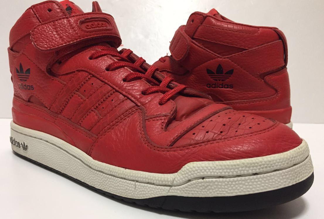 ヤフオク 良好 人気 05年製 Adidas Forum Mid Red アディ ヤフオク 良好 人気 05年製 Adidas Forum Mid Red アディ