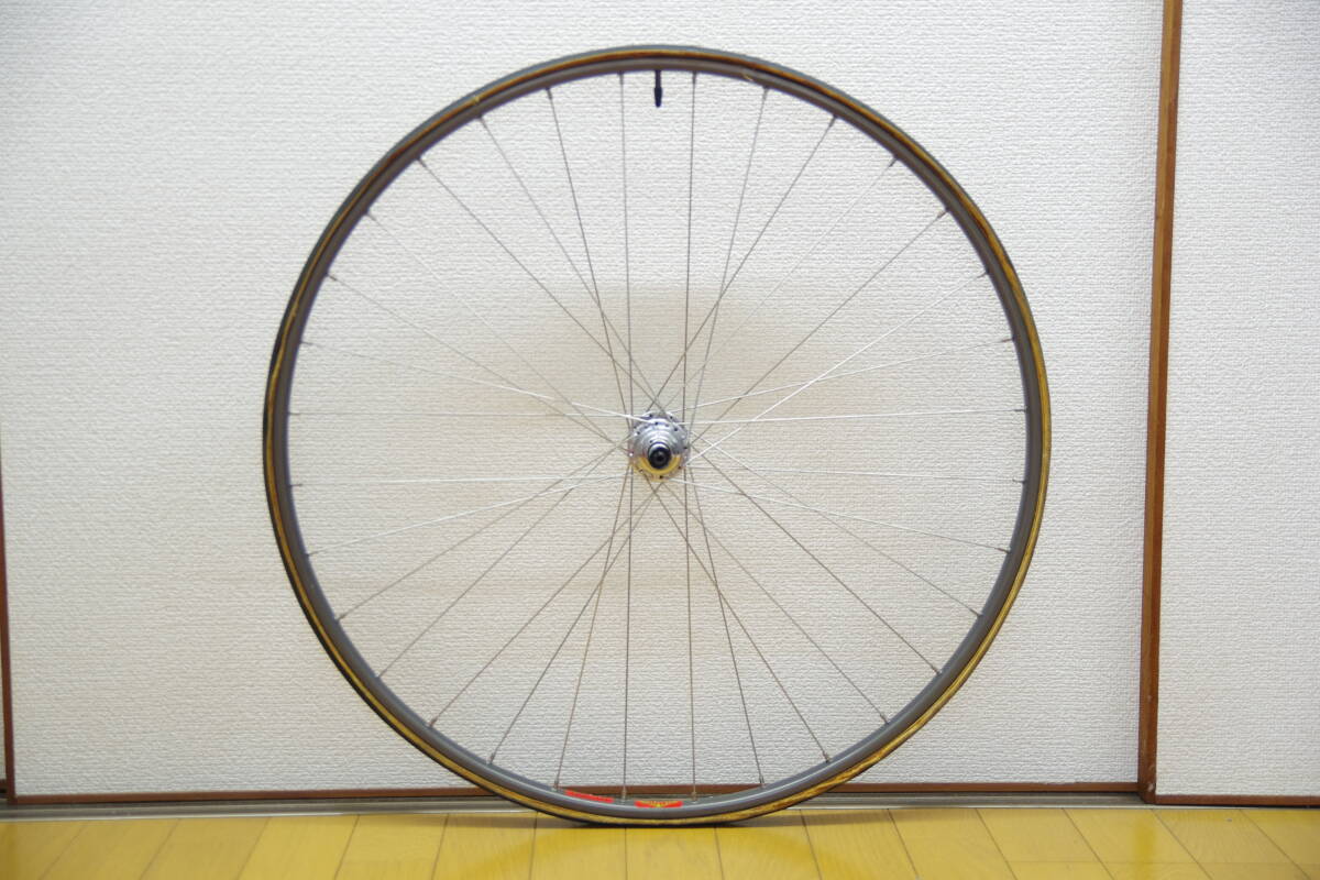 美品 CAMPAGNOLO RECORD 地球マーク+MAVIC GL330 チューブラーリム OLD126mm WELBER PRO 84「S」 イタリアンヴィンテージロードホイール