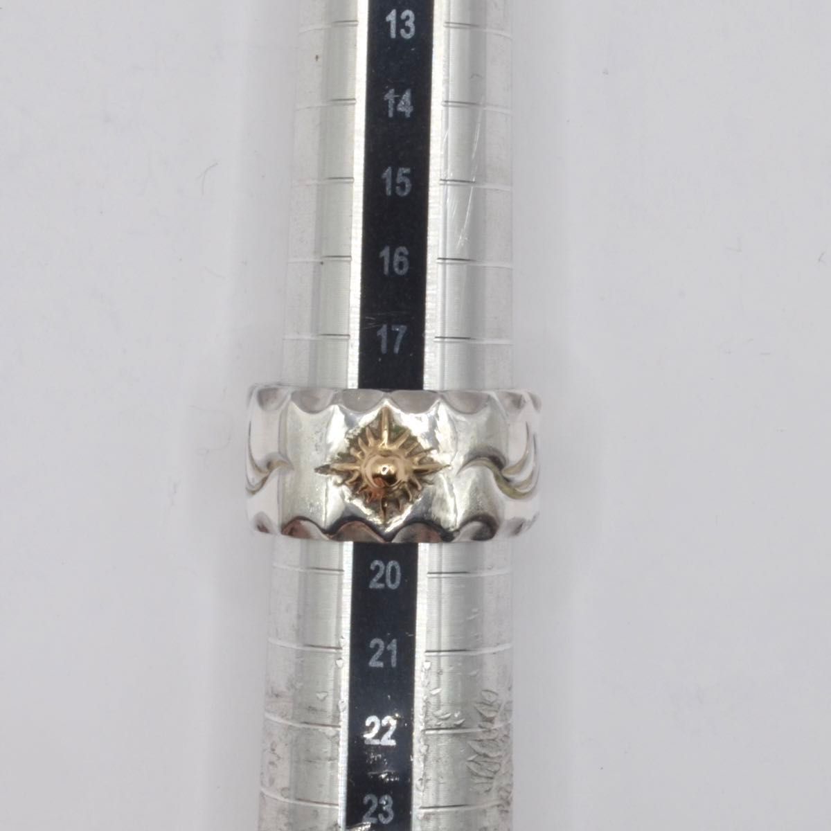 極美品 Arizona Freedom 中太陽神 唐草リング 淵削 19号 極美品 Arizona Freedom 中太陽神 唐草リング 淵削 19号
