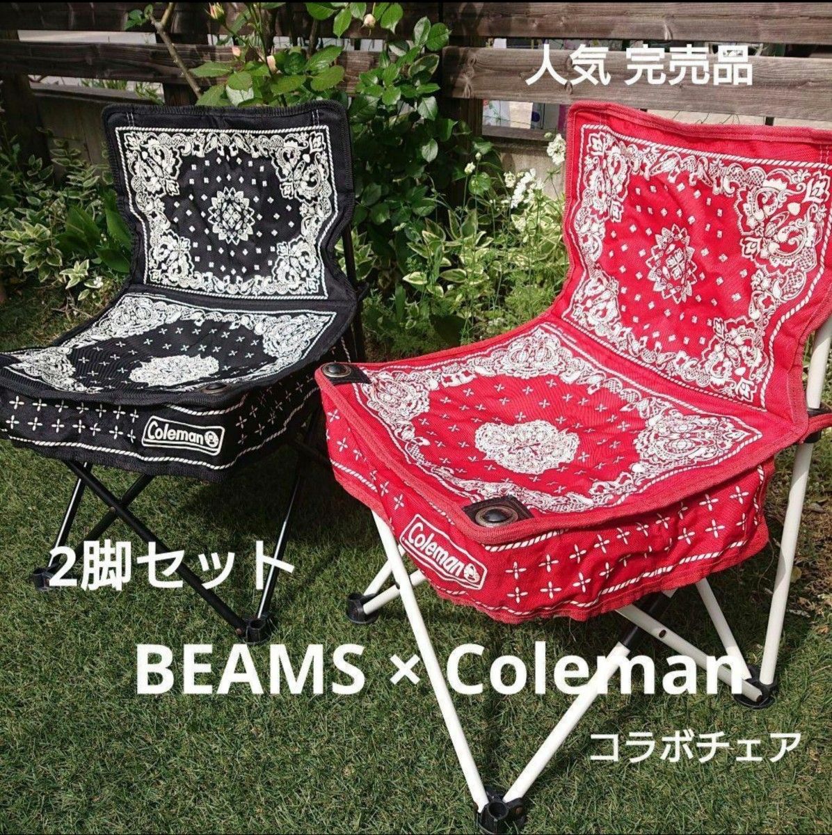 BEAMS × Coleman コラボチェア 2脚セット ビームス コールマン アウトドア キャンプ 限定品 レア 大人気 BEAMS × Coleman コラボチェア 2脚セット ビームス コールマン アウトドア キャンプ 限定品 レア 大人気