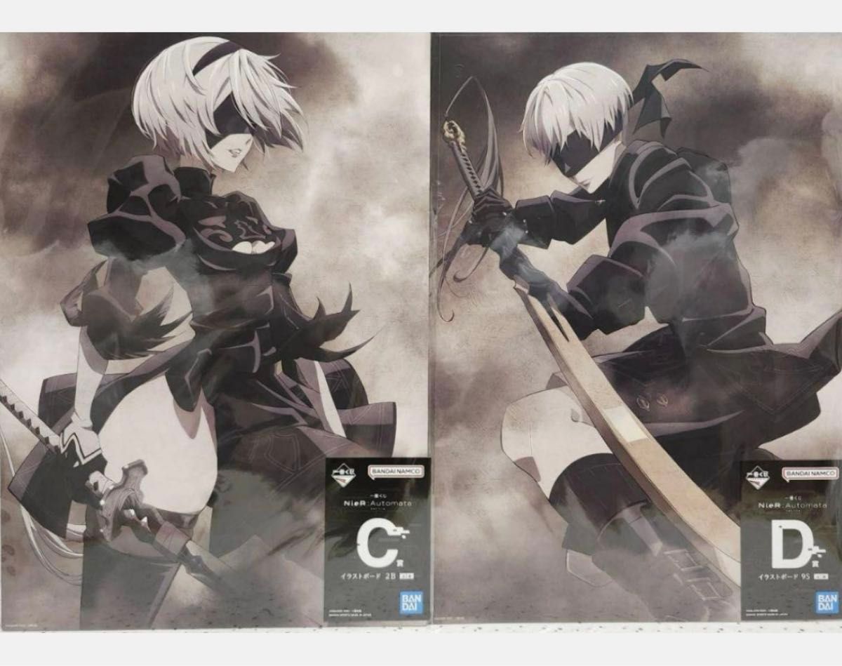 ニーアオートマタ 一番くじ C賞 D賞 E賞 2B 9S A2 イラスト ニーアオートマタ 一番くじ C賞 D賞 E賞 2B 9S A2 イラスト