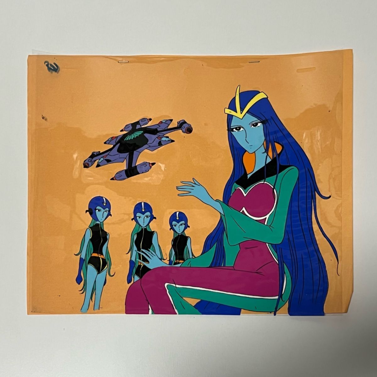 宇宙海賊キャプテンハーロック」セル画 背景コピー付 19.5×25.5 宇宙海賊キャプテンハーロック」セル画 背景コピー付 19.5×25.5