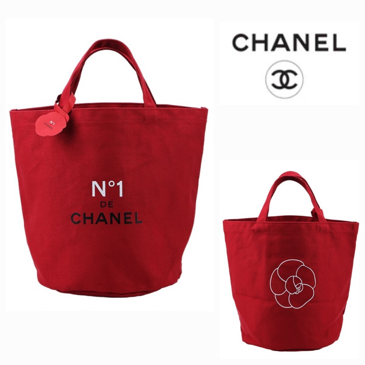 新品 CHANEL シャネル バッグ キャンバス トートバッグ ロゴ 新品 CHANEL シャネル バッグ キャンバス トートバッグ ロゴ
