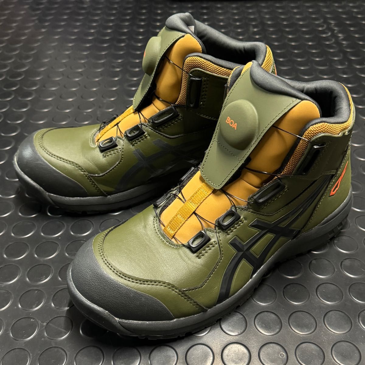 【日本未発売】 ウインジョブ 安全靴 アシックス CP304 26 スモッググリーン BOA 安全靴