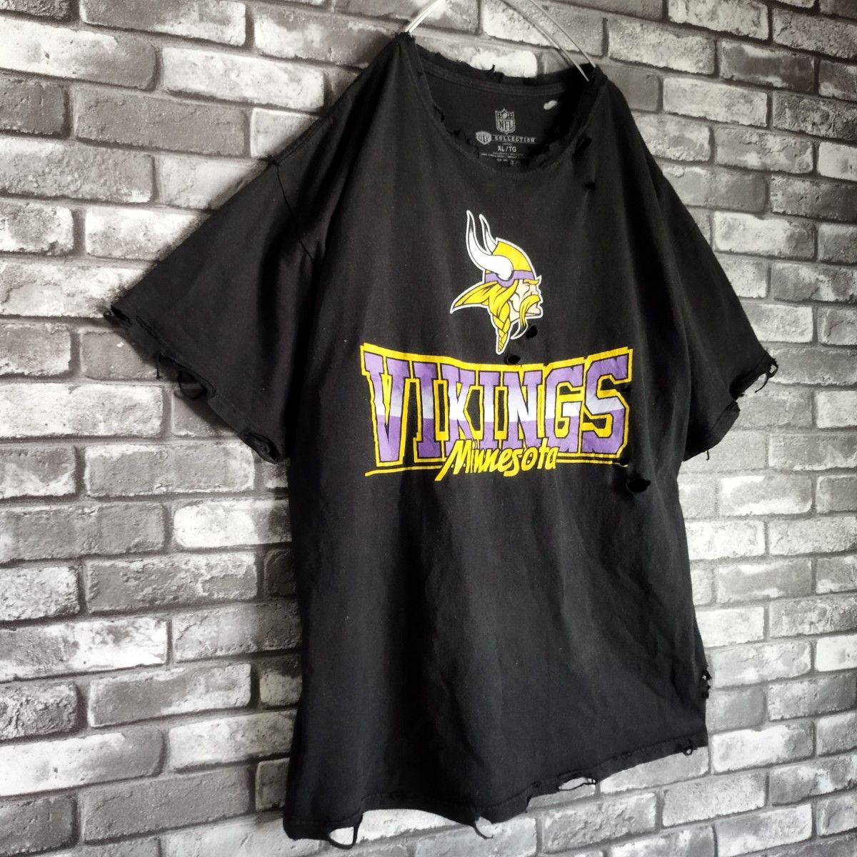 Vintage デザイン ダメージ ロングTシャツ フェード 古着 Vintage デザイン ダメージ ロングTシャツ フェード 古着