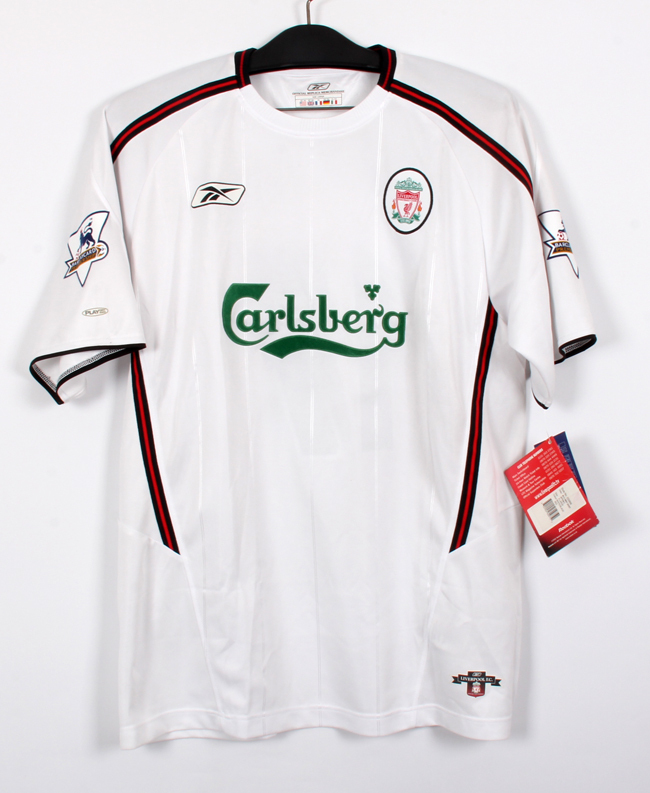 02-03リバプール Liverpool(A)#17 ジェラード GERRARD 半袖 reebok正規 プレミアリーグ仕様 L