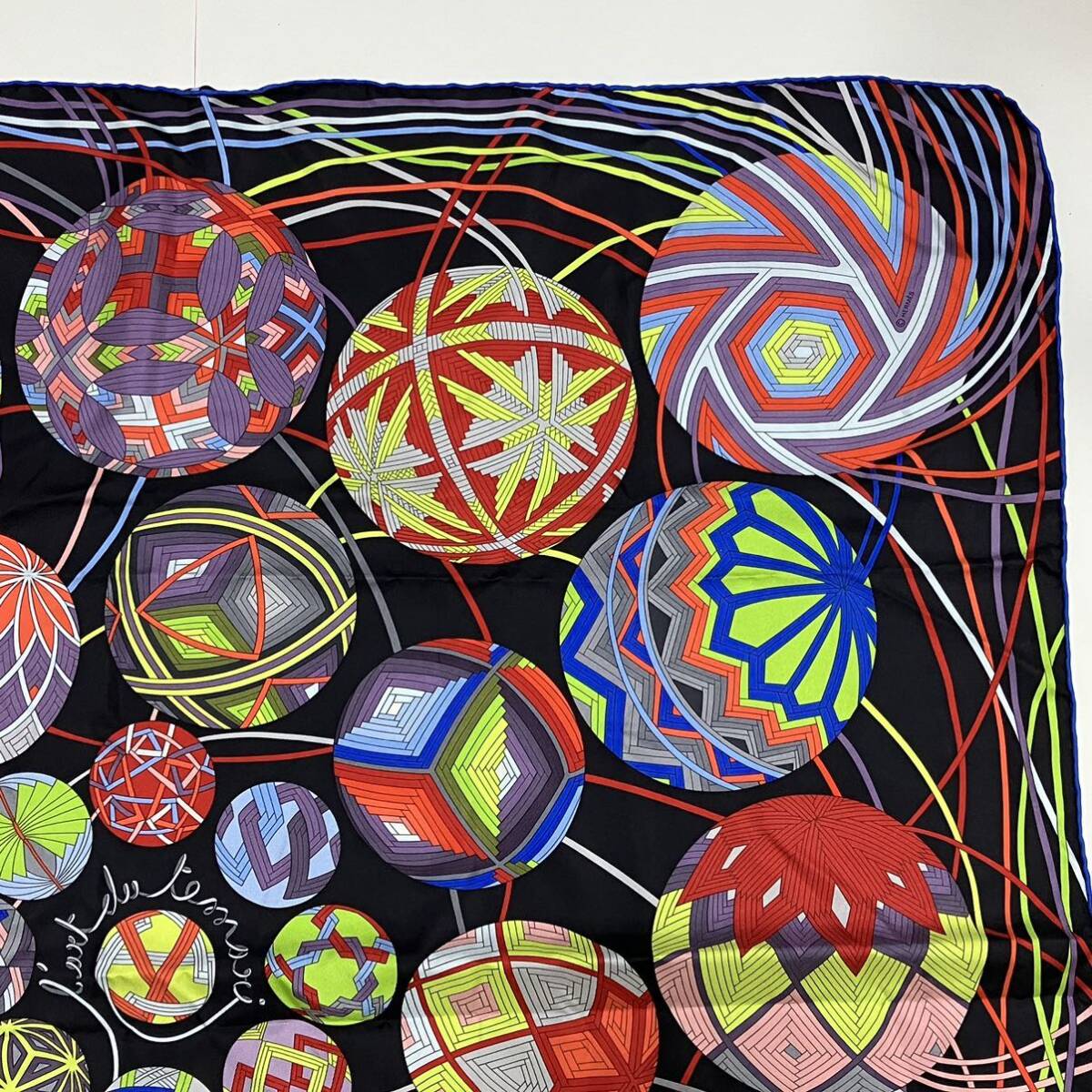 レア 超美品 HERMES タグ付 スカーフ カレ 90 Lart du temari レア 超美品 HERMES タグ付 スカーフ カレ 90 Lart du temari