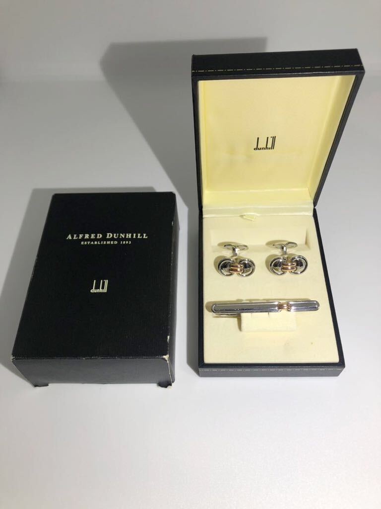 レア 超美品 ALFRED DUNHILL ネクタイピン & カフス セット 18K レア 超美品 ALFRED DUNHILL ネクタイピン & カフス セット 18K