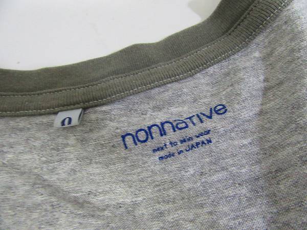 f5371n ノンネイティブ nonnative 七分袖シャツ 0　Tシャツ やわらかコットン素材 切りっ放し加工_画像4