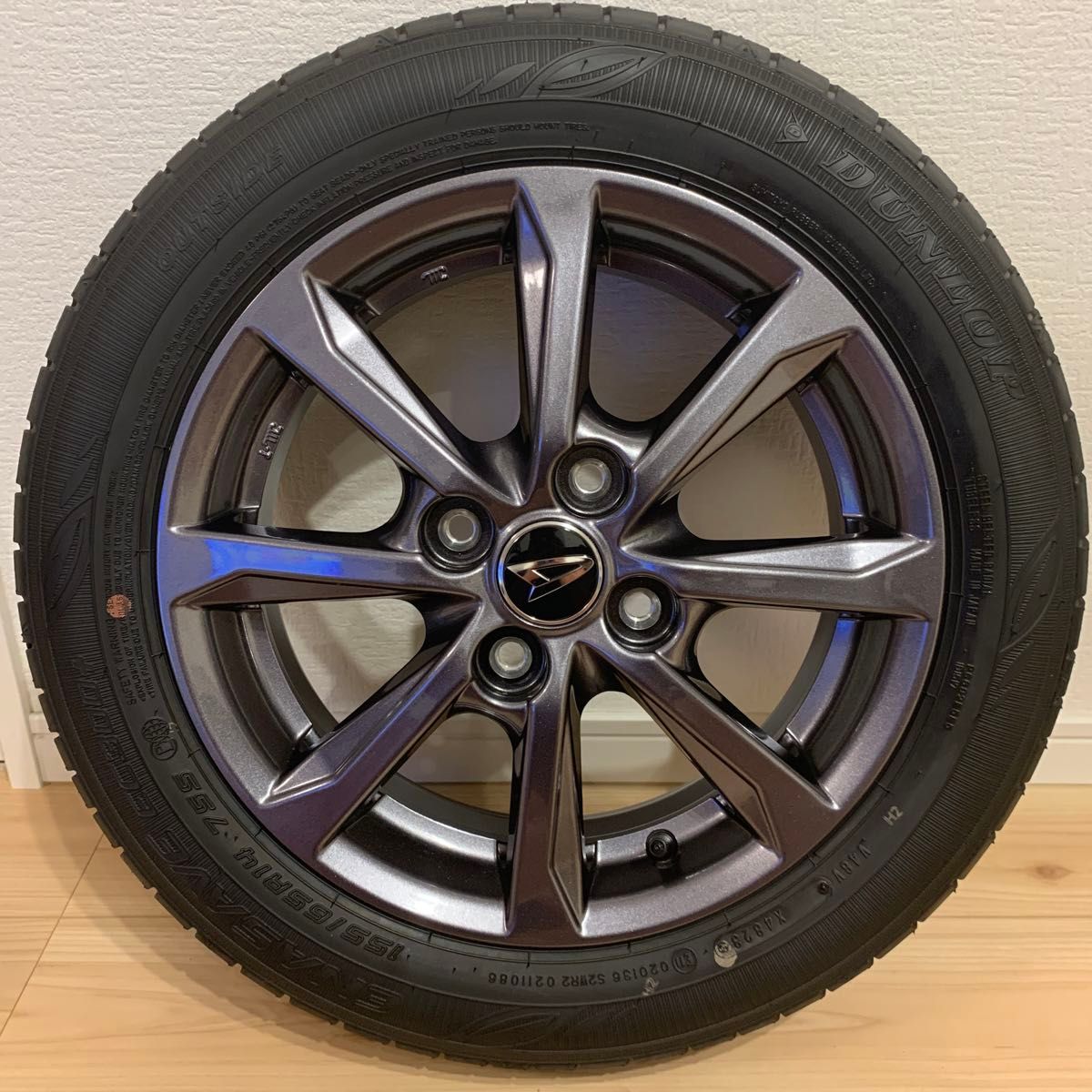 タントカスタム 純正ホイール 155/65R14 ①新車外し タント ファンクロス 純正 ホイール タイヤ 155