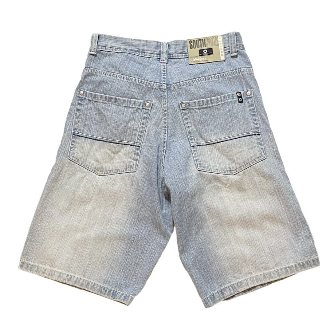 SOUTHPOLE デニムハーフパンツ ライトインディゴ W29サイズ SOUTHPOLE デニムハーフパンツ ライトインディゴ W29サイズ