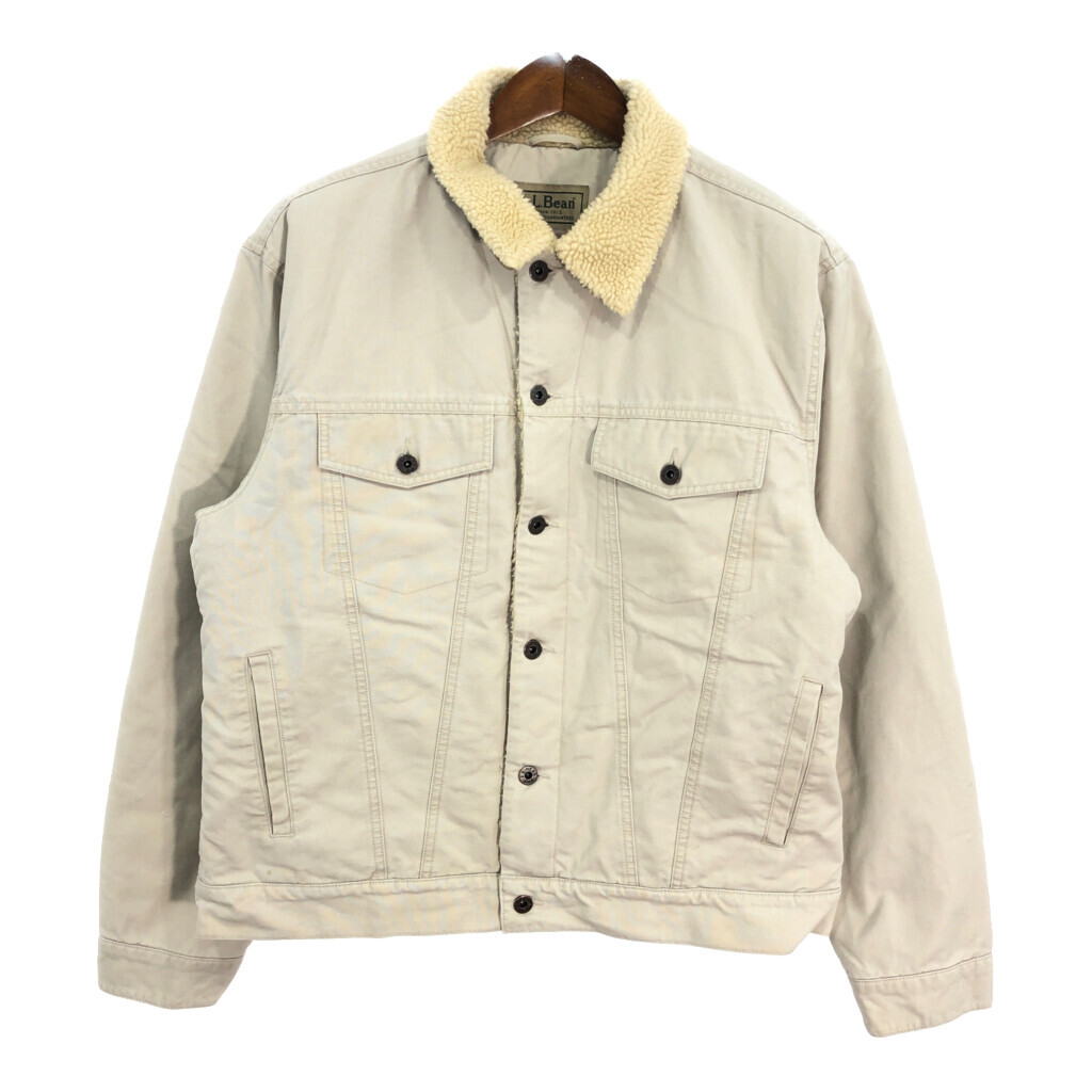 新着 トラッカージャケット エルエルビーン L.L.Bean アウトドア R2084 古着 中古 L) (メンズ アイボリー 男性用