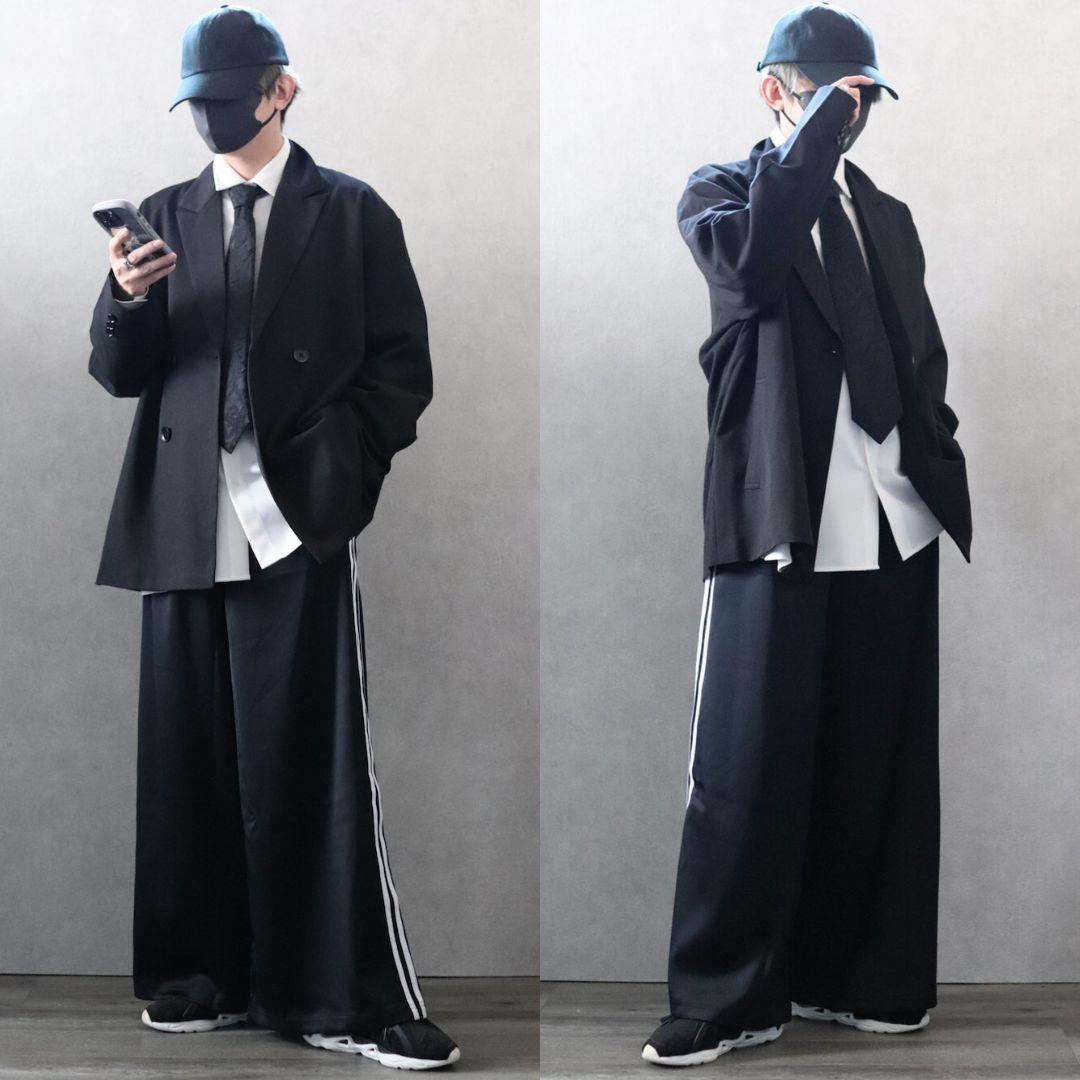 常田大希着用新品 アディダスオリジナルス サテンルーズワイド 常田大希着用新品 アディダスオリジナルス サテンルーズワイド