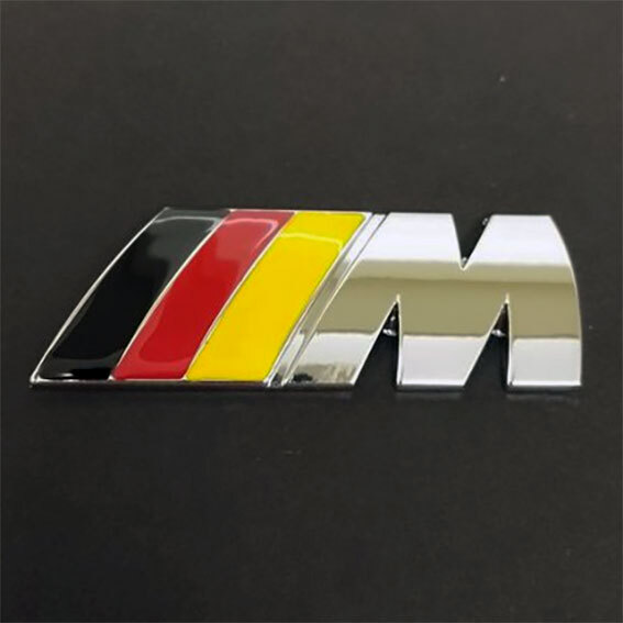 BMW M sport 3D emblem sticker metal silver another VERSION 1 sheets 