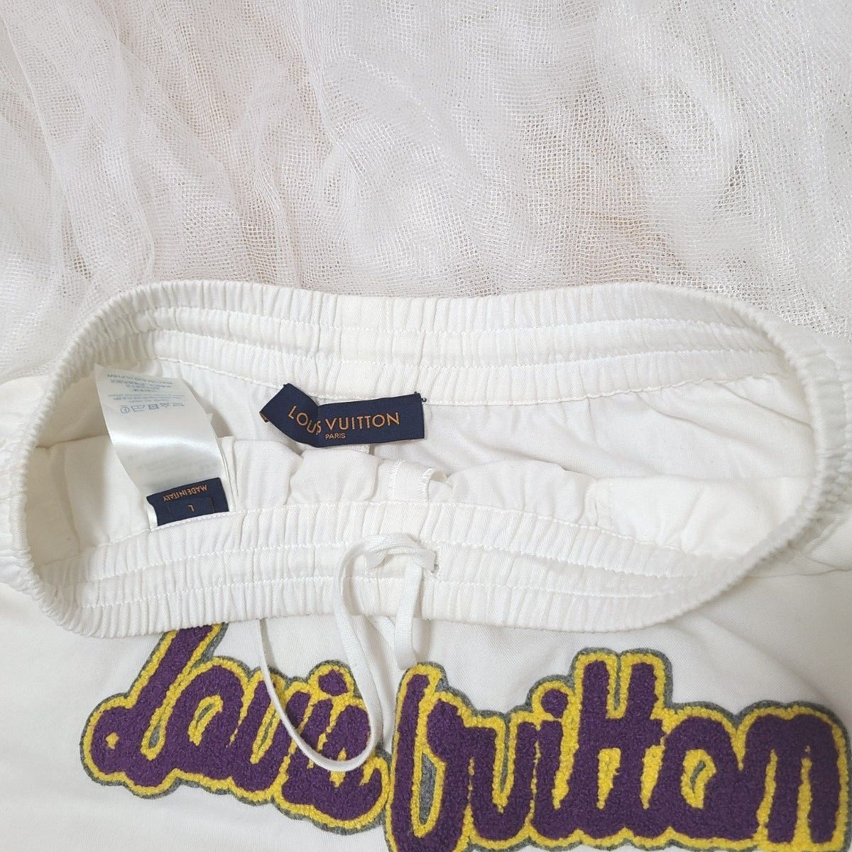 ルイヴィトン NBAコラボ ハーフパンツ 短パン レザーパッチ L ルイヴィトン NBAコラボ ハーフパンツ 短パン レザーパッチ L