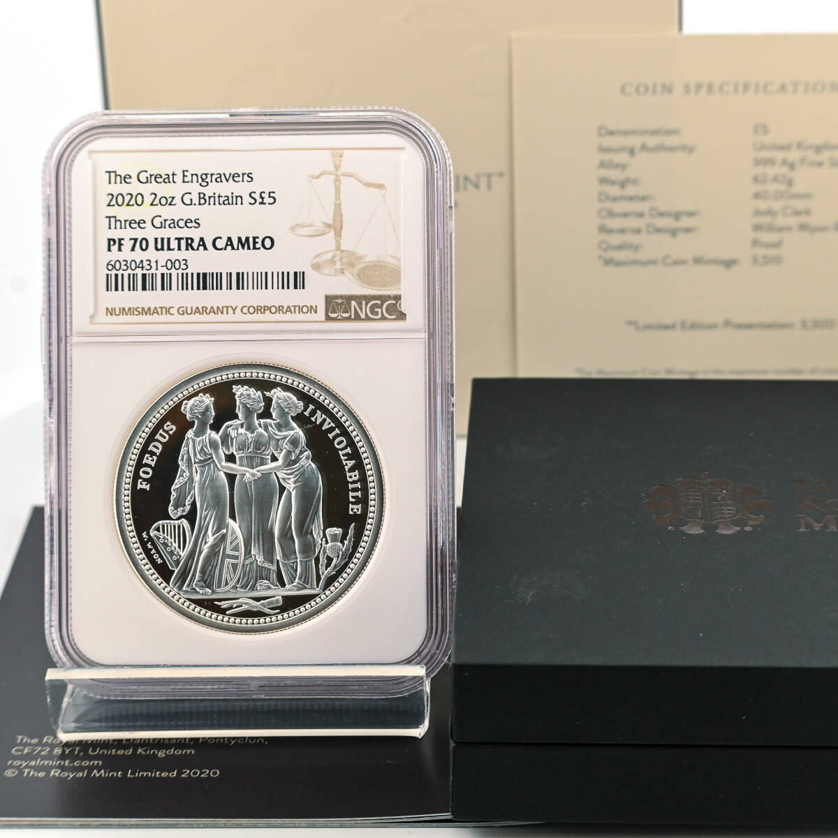 1円出品☆最高鑑定☆イギリス 2020 スリーグレイセス 5ポンド 2 1円出品☆最高鑑定☆イギリス 2020 スリーグレイセス 5ポンド 2