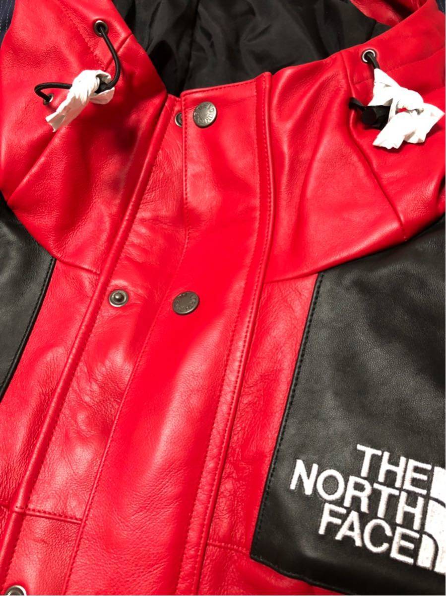 正規 赤 S Supreme The North Face Leather Mountain Parka シュプリーム ノースフェイス レザー RTG マウンテンパーカー Cargo Jacket_画像3