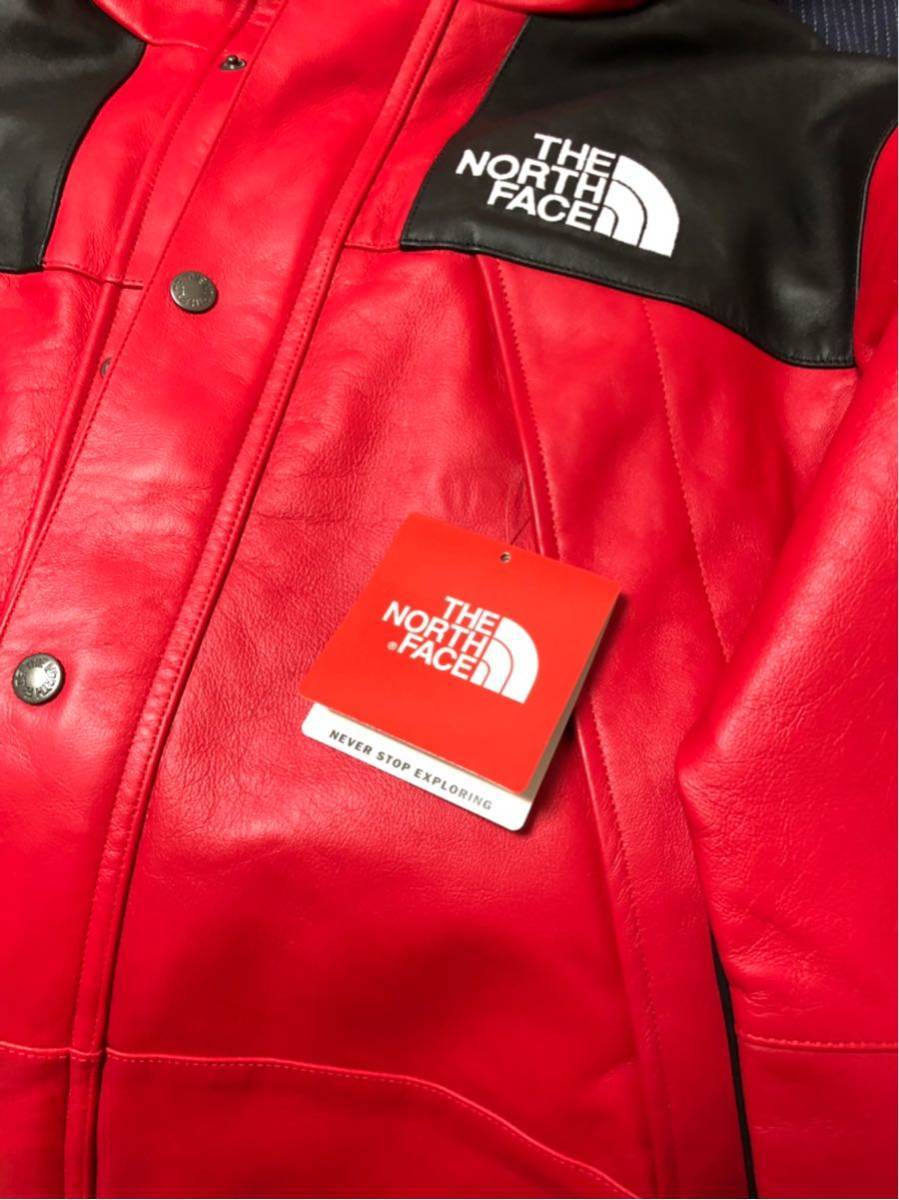 正規 赤 S Supreme The North Face Leather Mountain Parka シュプリーム ノースフェイス レザー RTG マウンテンパーカー Cargo Jacket_画像4