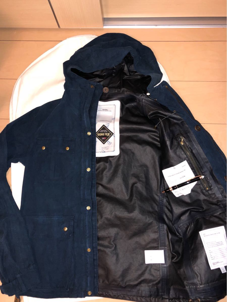 廃盤GORE-TEX製 激レア visvim 天然藍染め TOTEM PARKA 1 直筆サイン入り 2.5L ICT S