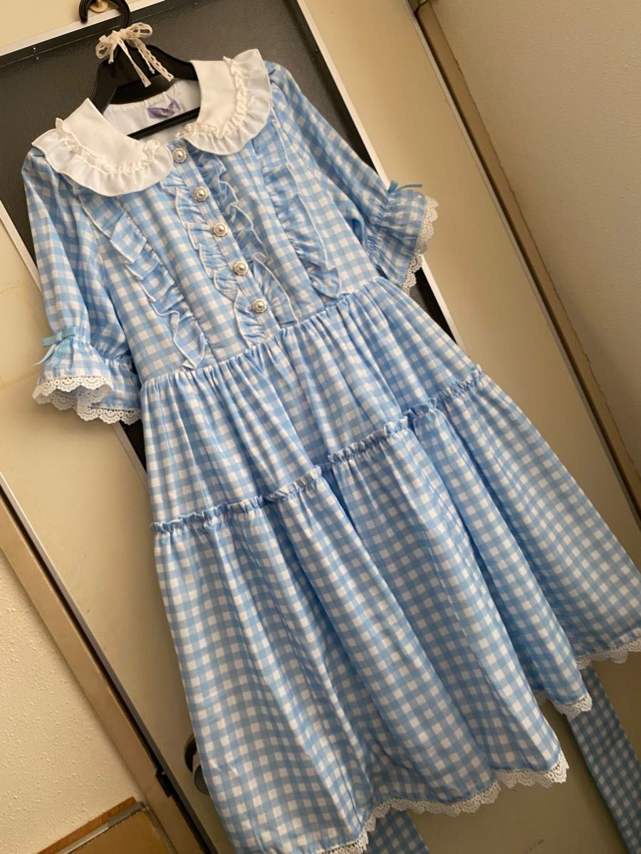 新品 アクシーズファムkawaii ギンガムチェック柄ワンピース 新品 アクシーズファムkawaii ギンガムチェック柄ワンピース