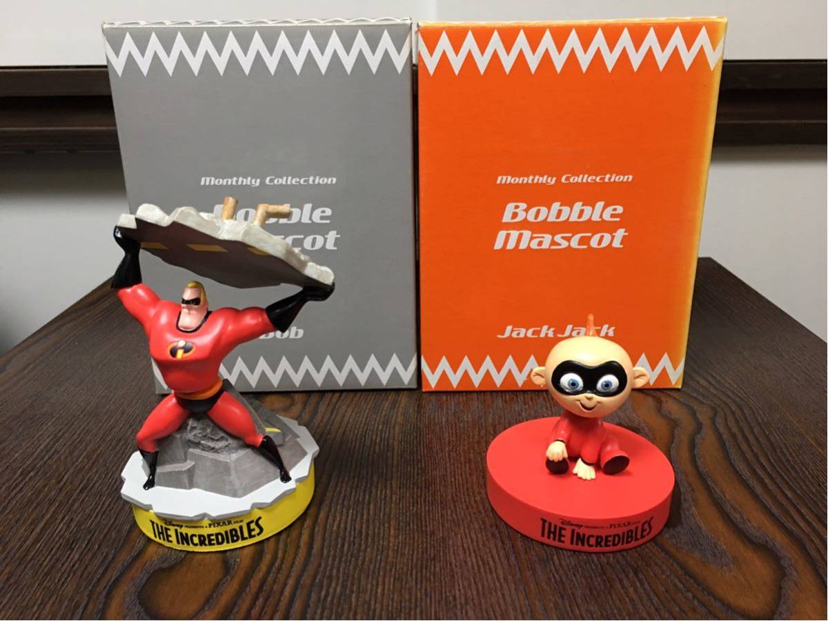 【中古・未使用】Mr.インクレディブル ボブとジャック・ジャックのボブルヘッド 2種セット Bobble Mascot The Incredibles_画像1