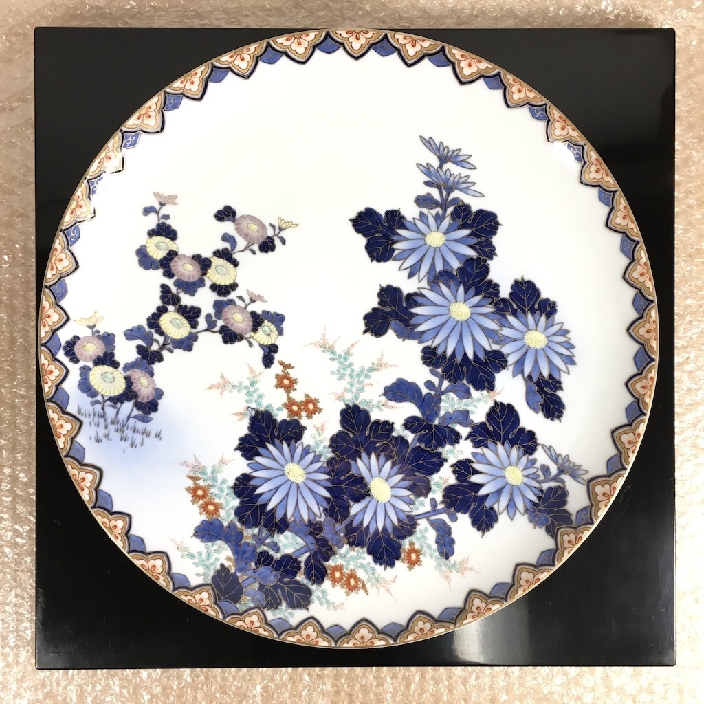 戦前 深川製磁 超美品 1933年 額皿 約37.7cm 共箱 昭和八年弐月 戦前 深川製磁 超美品 1933年 額皿 約37.7cm 共箱 昭和八年弐月