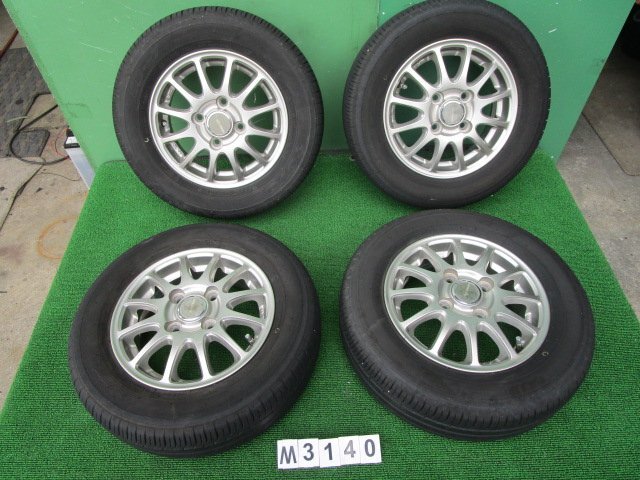 ブリヂストン ECO FORME ◆ 12x4.00B +50 PCD100 4穴 ◆ TOYO 155/70R12 ◆ タイヤ ホイール 12インチ 【岐阜発】《個人宅配送不可》